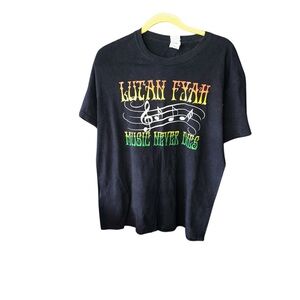 Reggae Artist Lutan Fyah Music Never Dies graphic T shirt